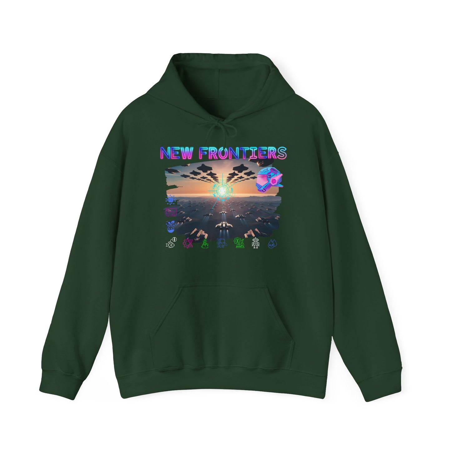 New Frontiers Hoodie, Gaming heavy blend hoodie, 4 colours, AUS-USA-CAN warehouse, local post.