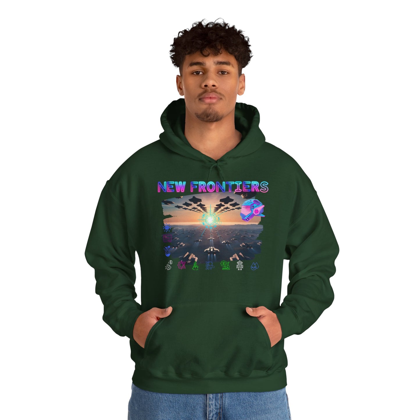 New Frontiers Hoodie, Gaming heavy blend hoodie, 4 colours, AUS-USA-CAN warehouse, local post.