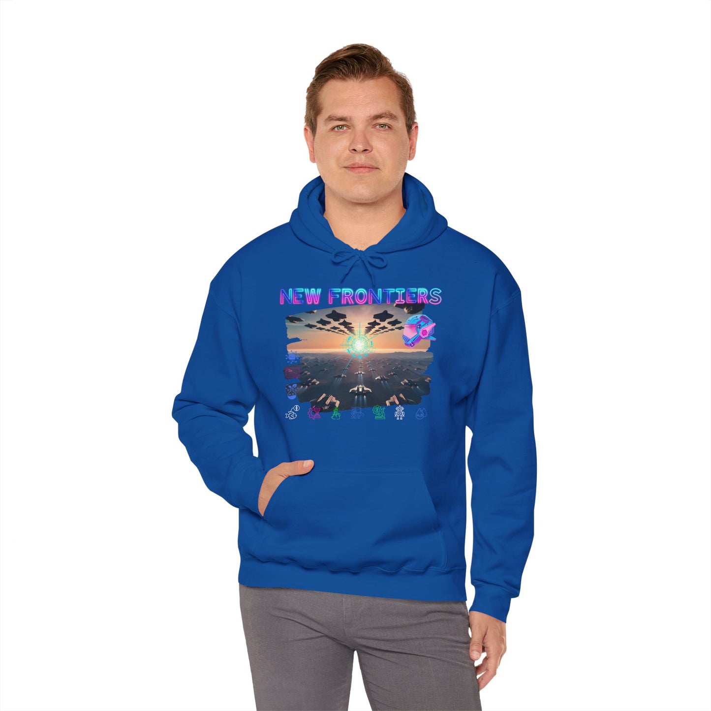 New Frontiers Hoodie, Gaming heavy blend hoodie, 4 colours, AUS-USA-CAN warehouse, local post.