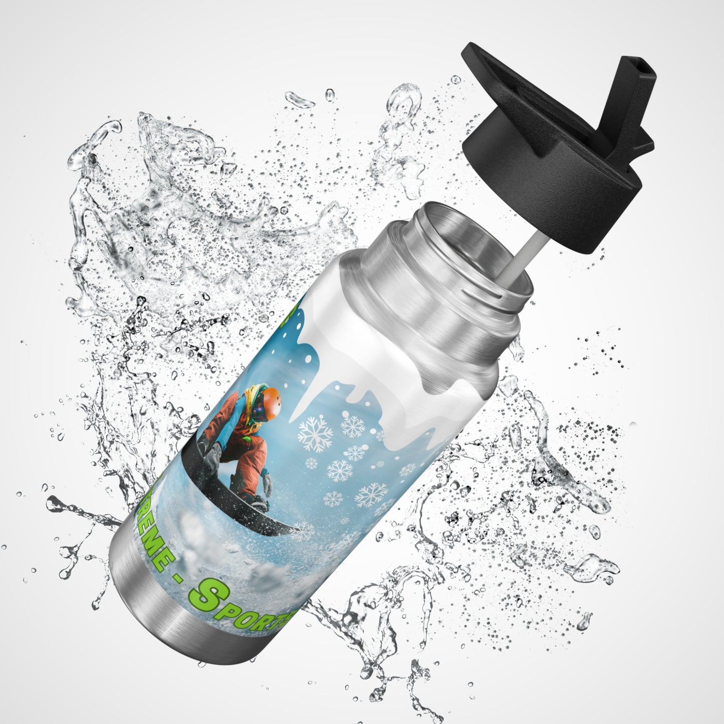 Water Bottle or Favourite Beverage, Snowboarding Xtreme Sports 32oz