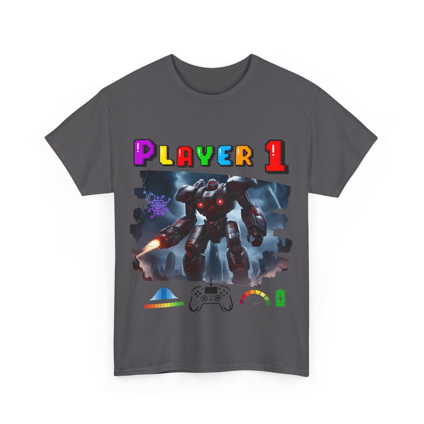 Player 1 T-Shirt, Gaming Tee 100% Top Range Cotton from the USA, 2 Colours, AUS-USA-CAN warehouse, local post.