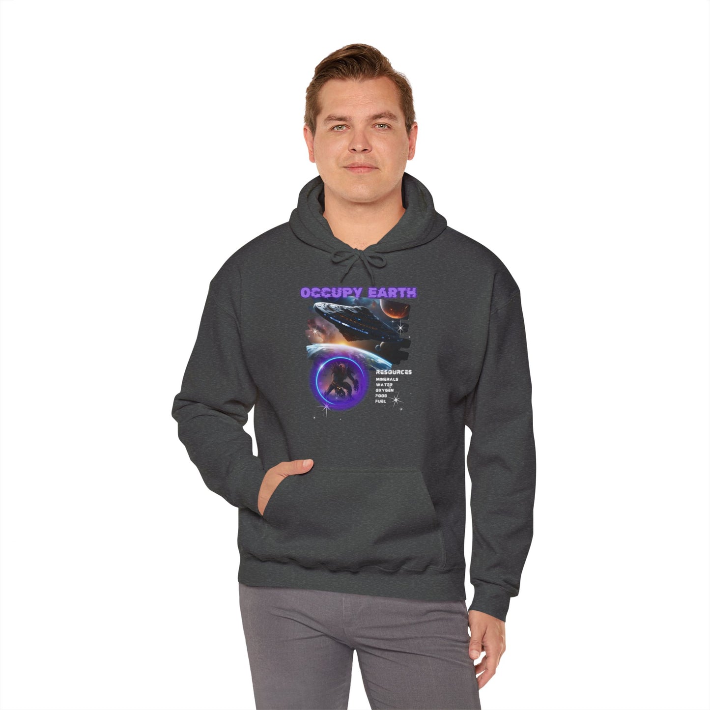 Occupy Earth hoodie, Gaming heavy blend hoodie, 5 colours, AUS-USA-CAN warehouse.