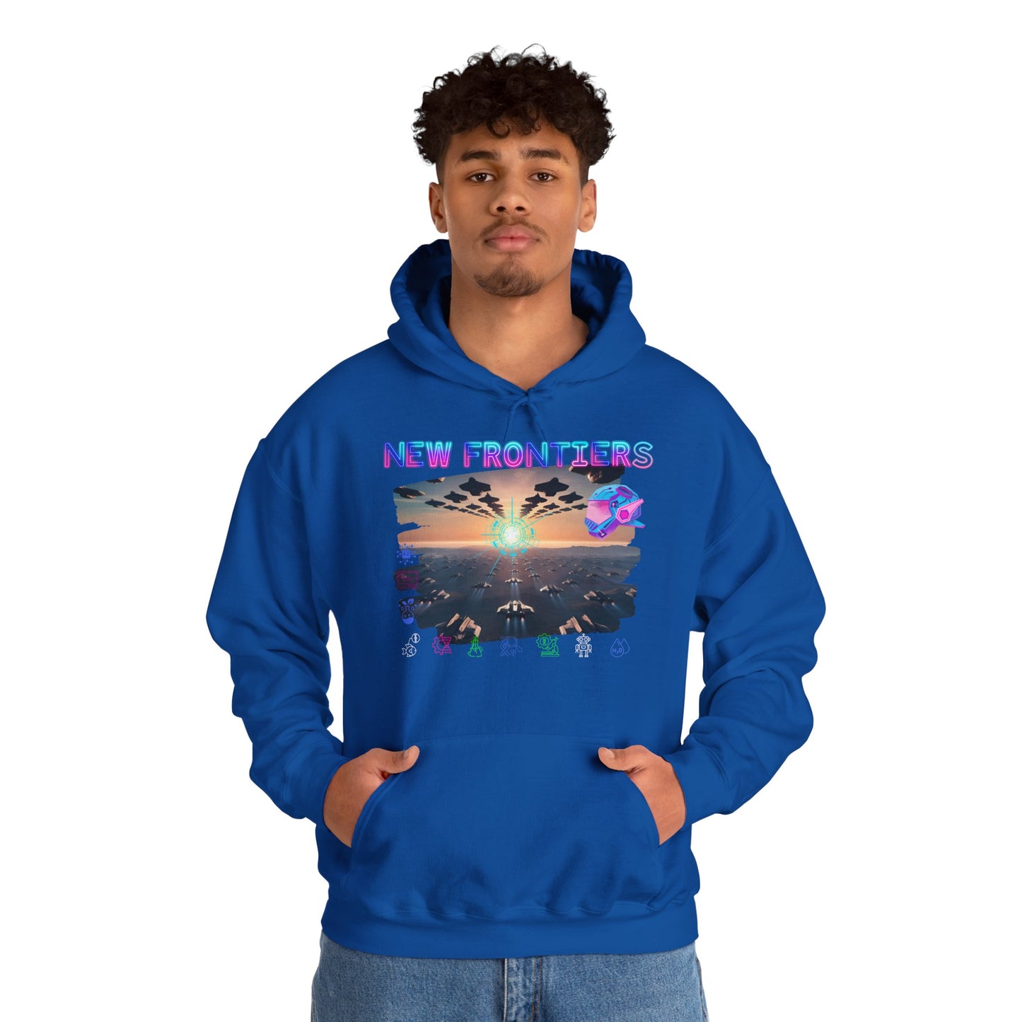 New Frontiers Hoodie, Gaming heavy blend hoodie, 4 colours, AUS-USA-CAN warehouse, local post.