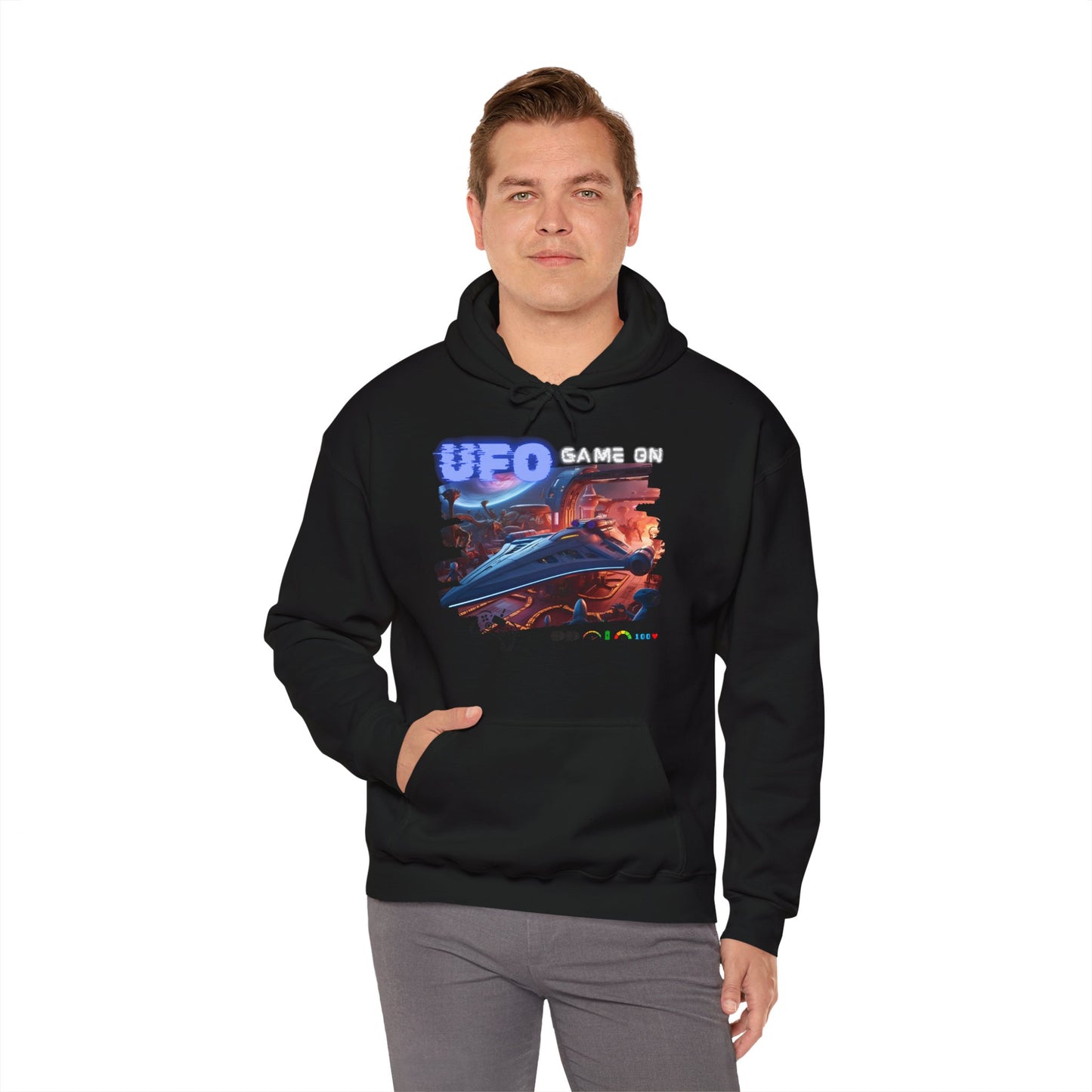 UFO Hoodie, Alien heavy blend hoodie, 3 colours, AUS-USA-CAN warehouse, local post.