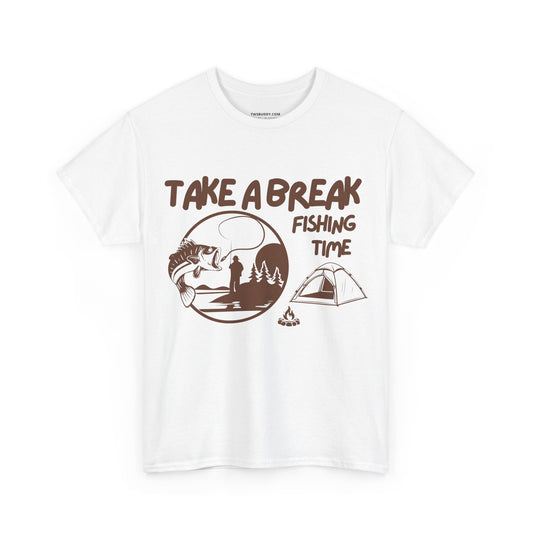 Take a Brake T-shirt. Fishing T-shirt, Unisex Heavy Cotton Tee, Top quality Cotton. 7 colours, AU warehouse.