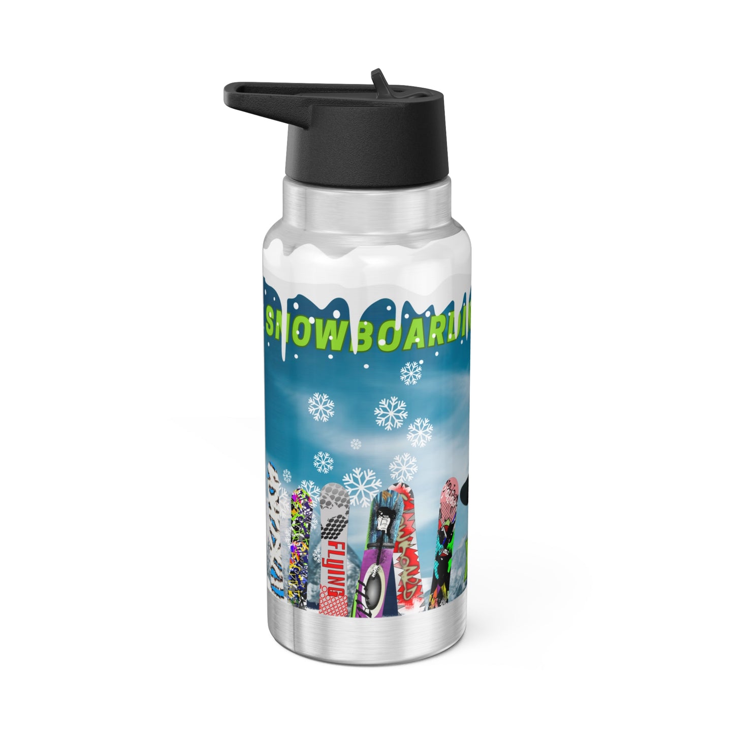 Water Bottle or Favourite Beverage, Snowboarding Xtreme Sports 32oz
