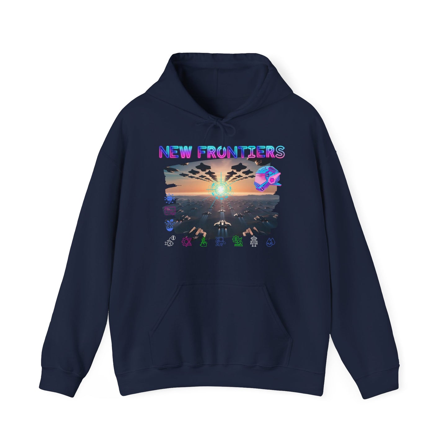 New Frontiers Hoodie, Gaming heavy blend hoodie, 4 colours, AUS-USA-CAN warehouse, local post.