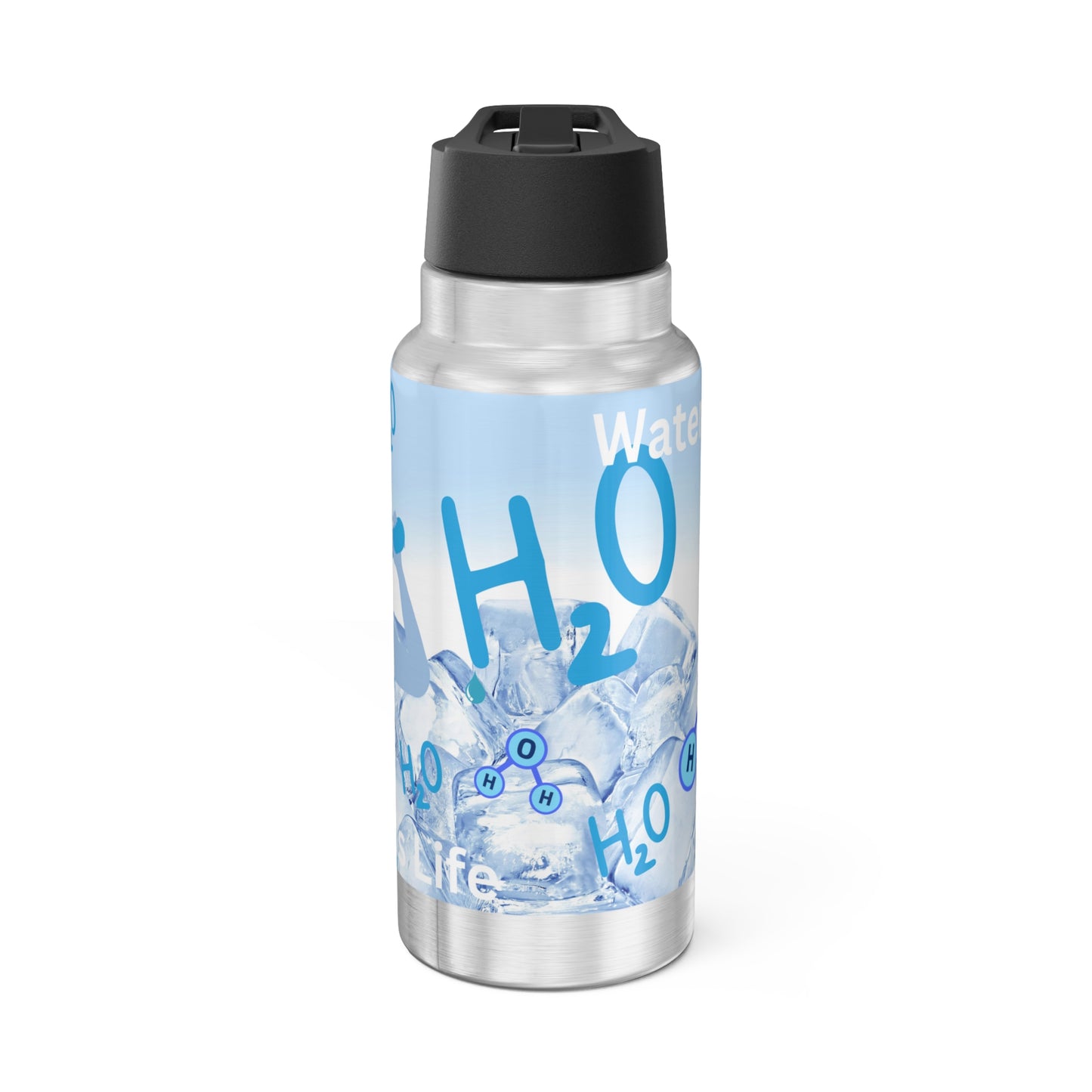 Water Bottle or Favourite Beverage, Icy Cubes 32oz