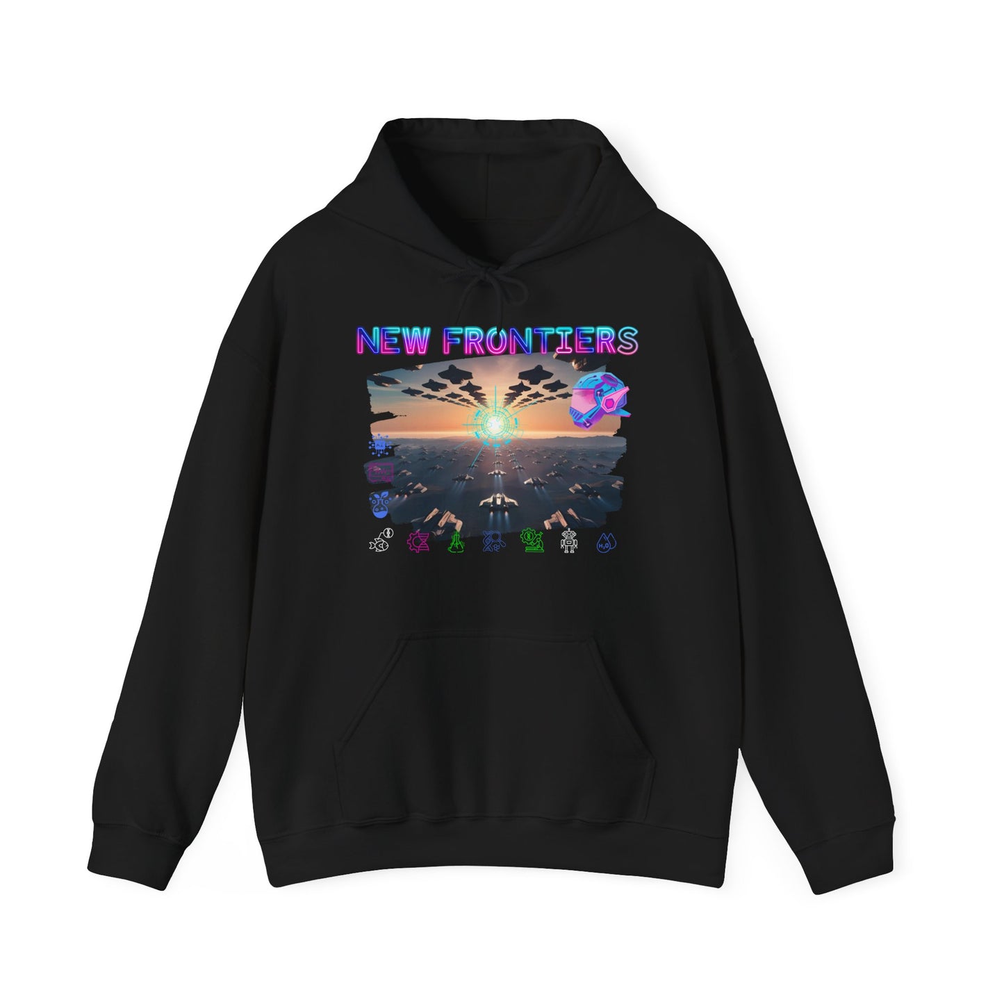 New Frontiers Hoodie, Gaming heavy blend hoodie, 4 colours, AUS-USA-CAN warehouse, local post.
