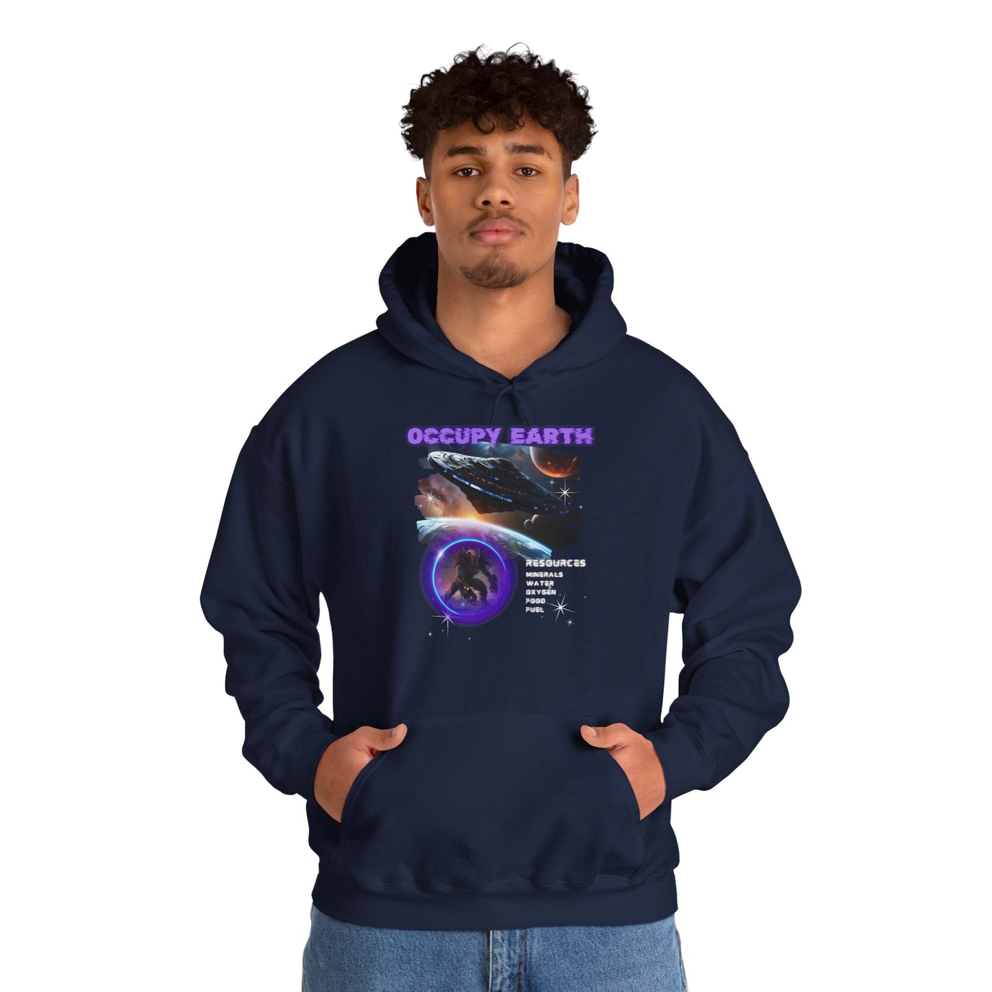 Occupy Earth hoodie, Gaming heavy blend hoodie, 5 colours, AUS-USA-CAN warehouse.