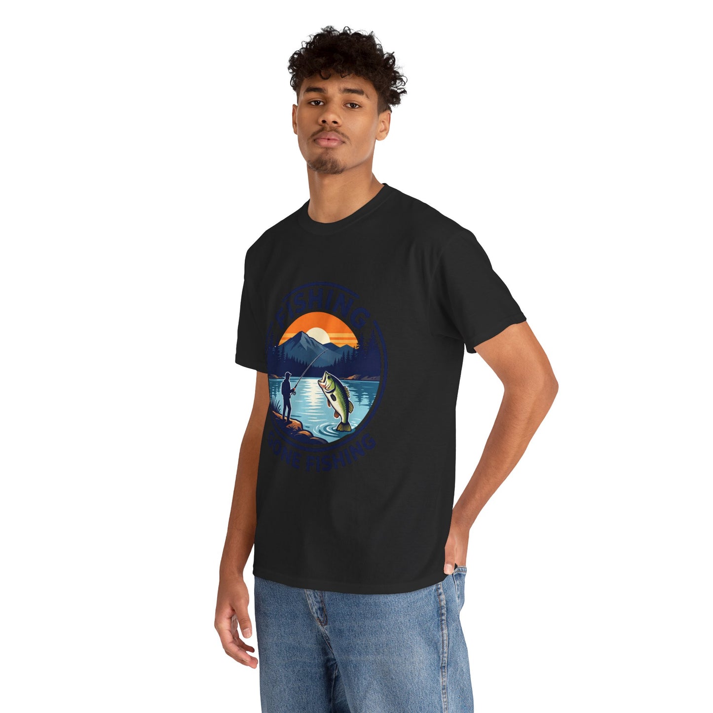 Fishing T-shirt, Gone fishing T-shirt, Top quality cotton, 4 colours, different sizes, AU warehouse.