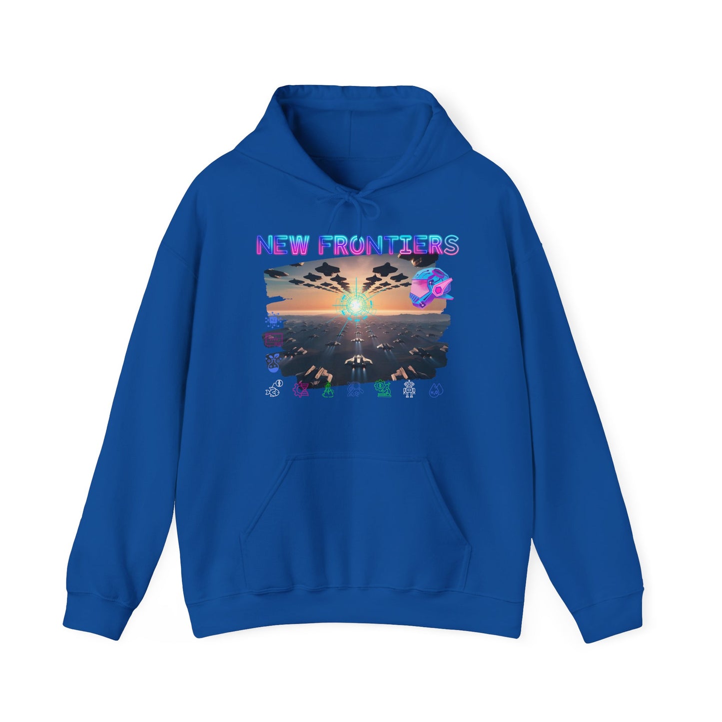 New Frontiers Hoodie, Gaming heavy blend hoodie, 4 colours, AUS-USA-CAN warehouse, local post.