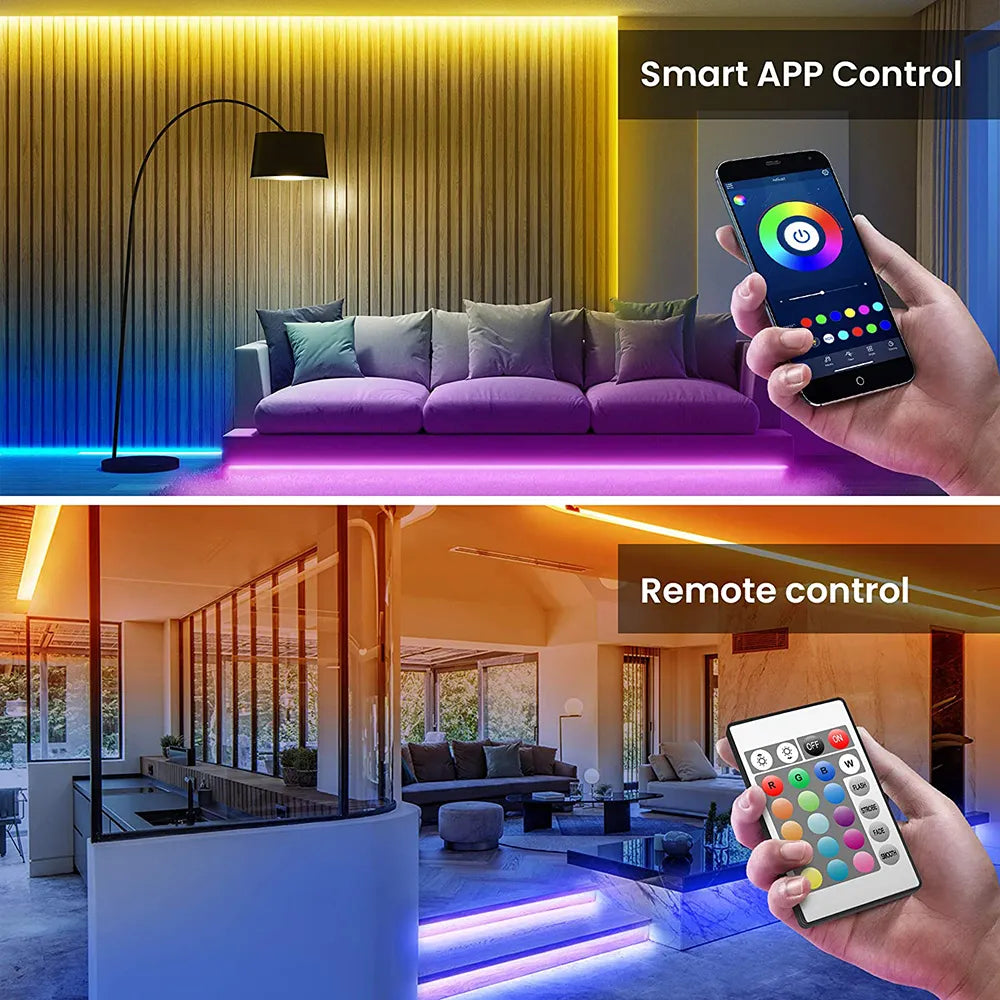 LED Lights, RGB Lights Bluetooth, Tape Bluetooth USB, LED Strip Light 5050 SMD, 5V USB, RGB Lights Flexible LED Lamp, Self-adhesive, TV, Desktop.