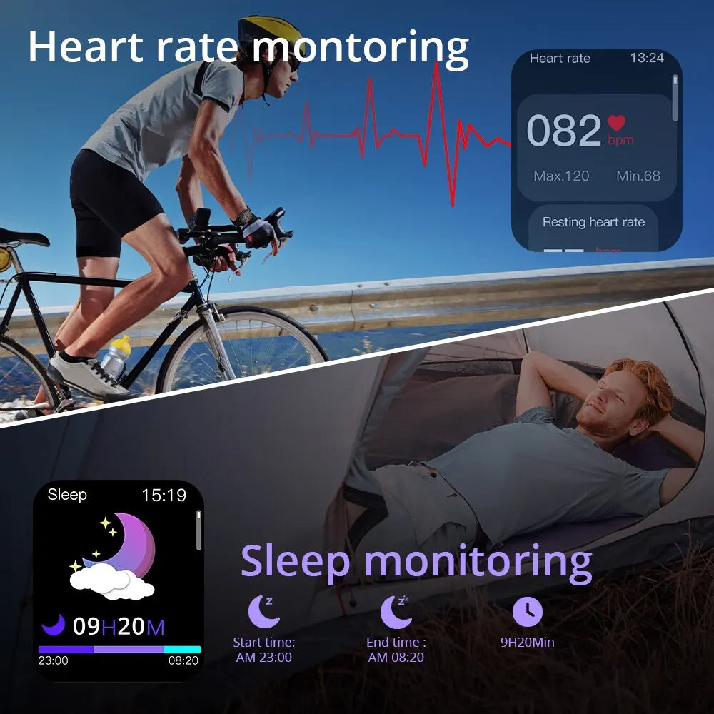 Smartwatch, Health monitoring, Fitness tracker, Call / Answer, Full Touchscreen, Multiple front screens, Bluetooth Android-IOS, Sports modes, Blood Oxygen , USB Rechargeable, others top features.