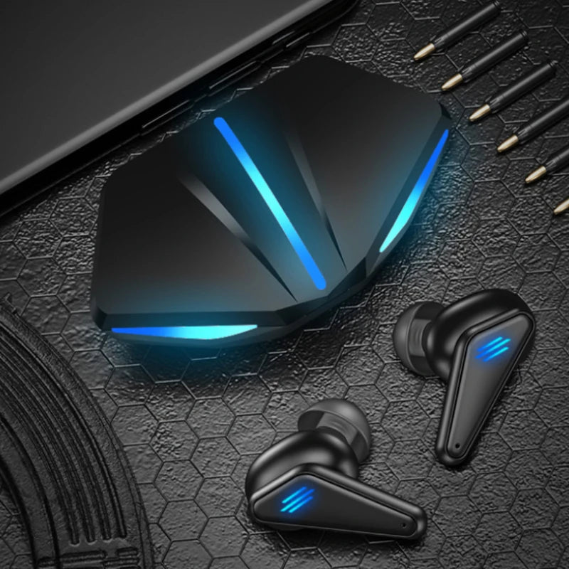 Bluetooth Earbuds PRO series with powerful stereo sound, USB Rechargeable, Super Bass, LED Light, Low Latency delay, Bluetooth for Mobil phone, Tablet, Laptop, PC, TV.