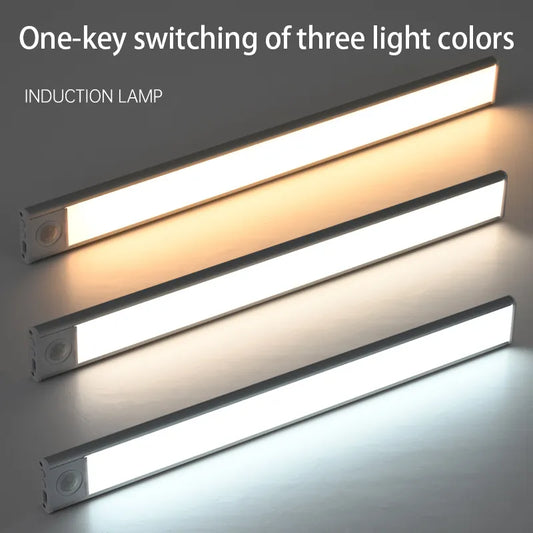 LED Night Light, USB Rechargeable, Motion Sensor, Three colours in one Lamp, For Office/Cabinet/Bedroom/Camping/Caravan/Car/Wardrobe/Kitchen or portable, free post.