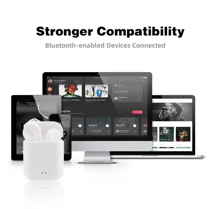 Bluetooth Earphone, Wireless Earbuds, Bluetooth 5.0, Handsfree With Mic, USB Rechargeable.