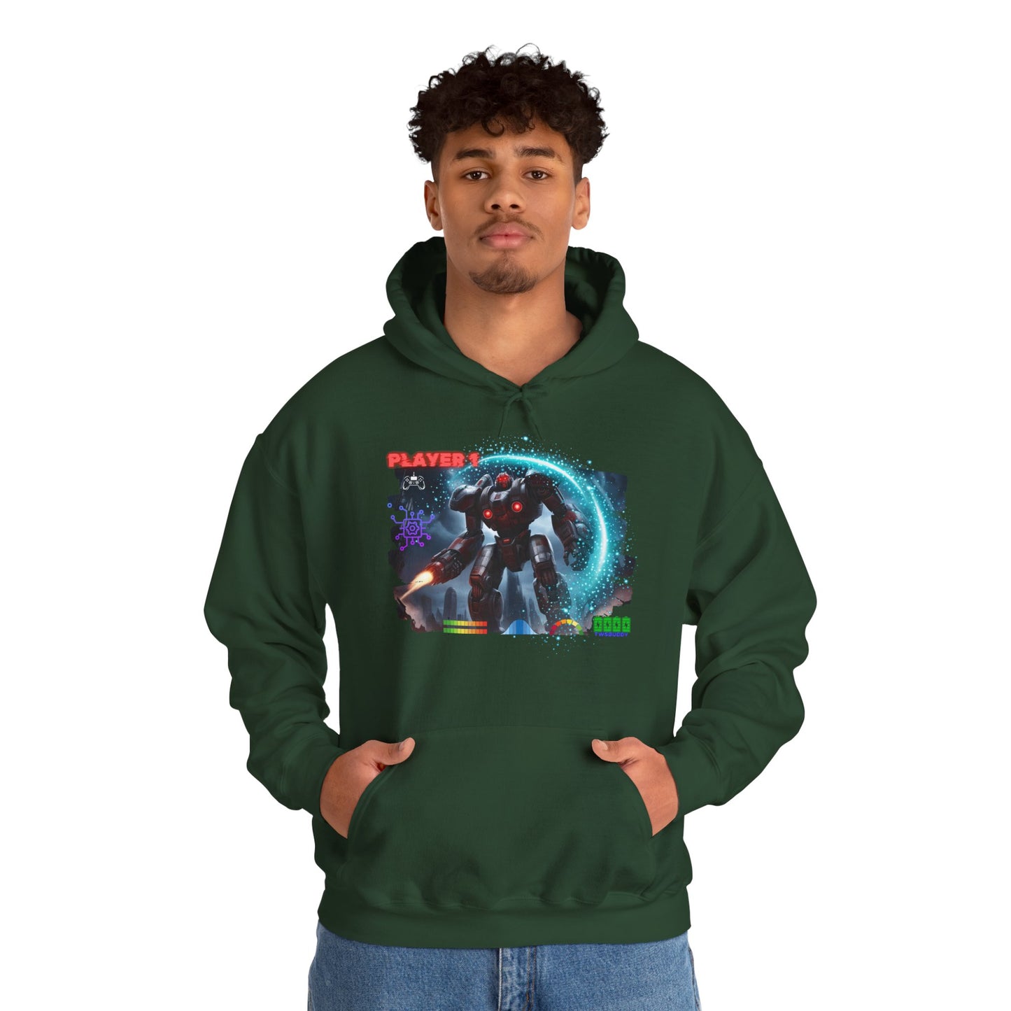Player 1 Hoodie, Gaming Heavy Blend Hoodie, 3 colours, AUS-USA warehouse.