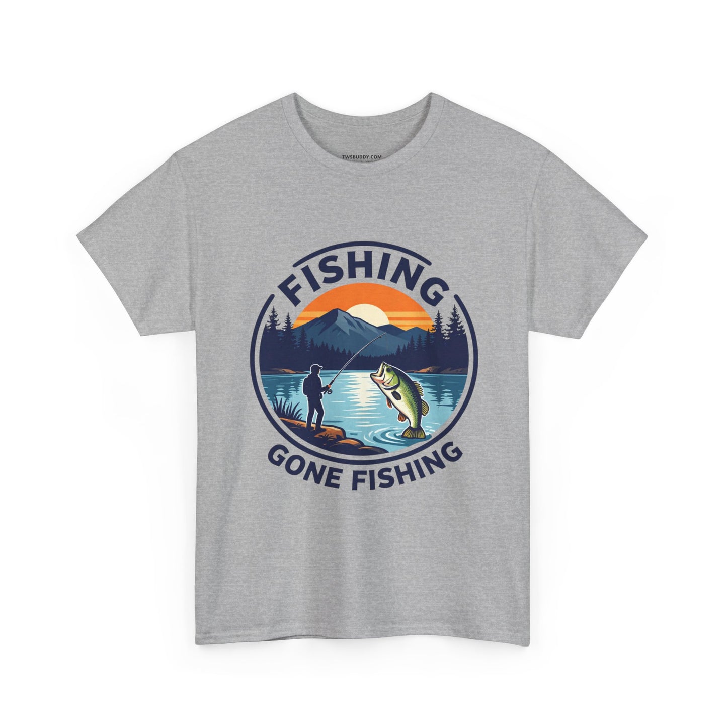 Fishing T-shirt, Gone fishing T-shirt, Top quality cotton, 4 colours, different sizes, AU warehouse.