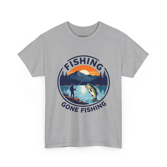 Fishing T-shirt, Gone fishing T-shirt, Top quality cotton, 4 colours, different sizes, AU warehouse.
