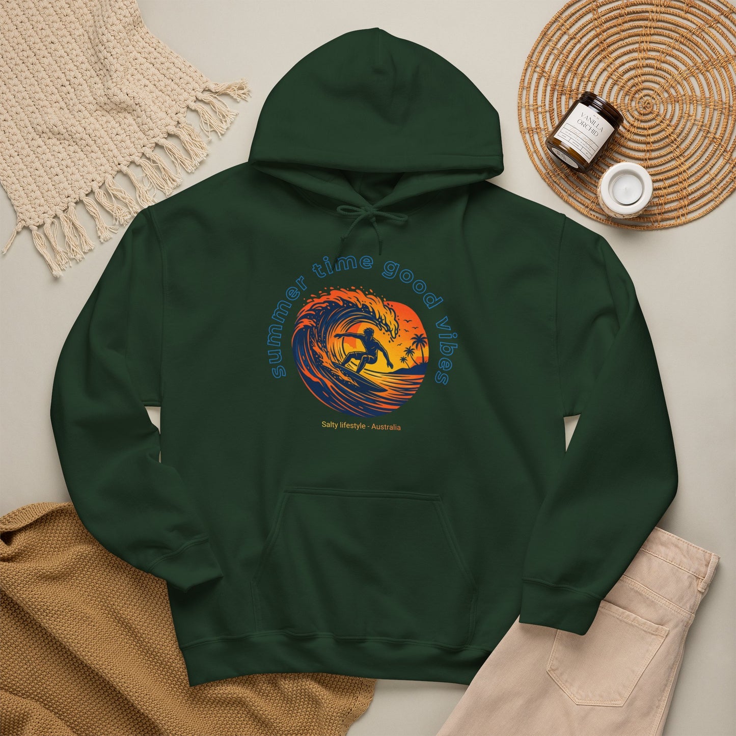 Surfing Hoodie, Good vibes Hoodie, Salty Lifestyle Hoodie, 3 colours, different sizes, top quality product, AU post
