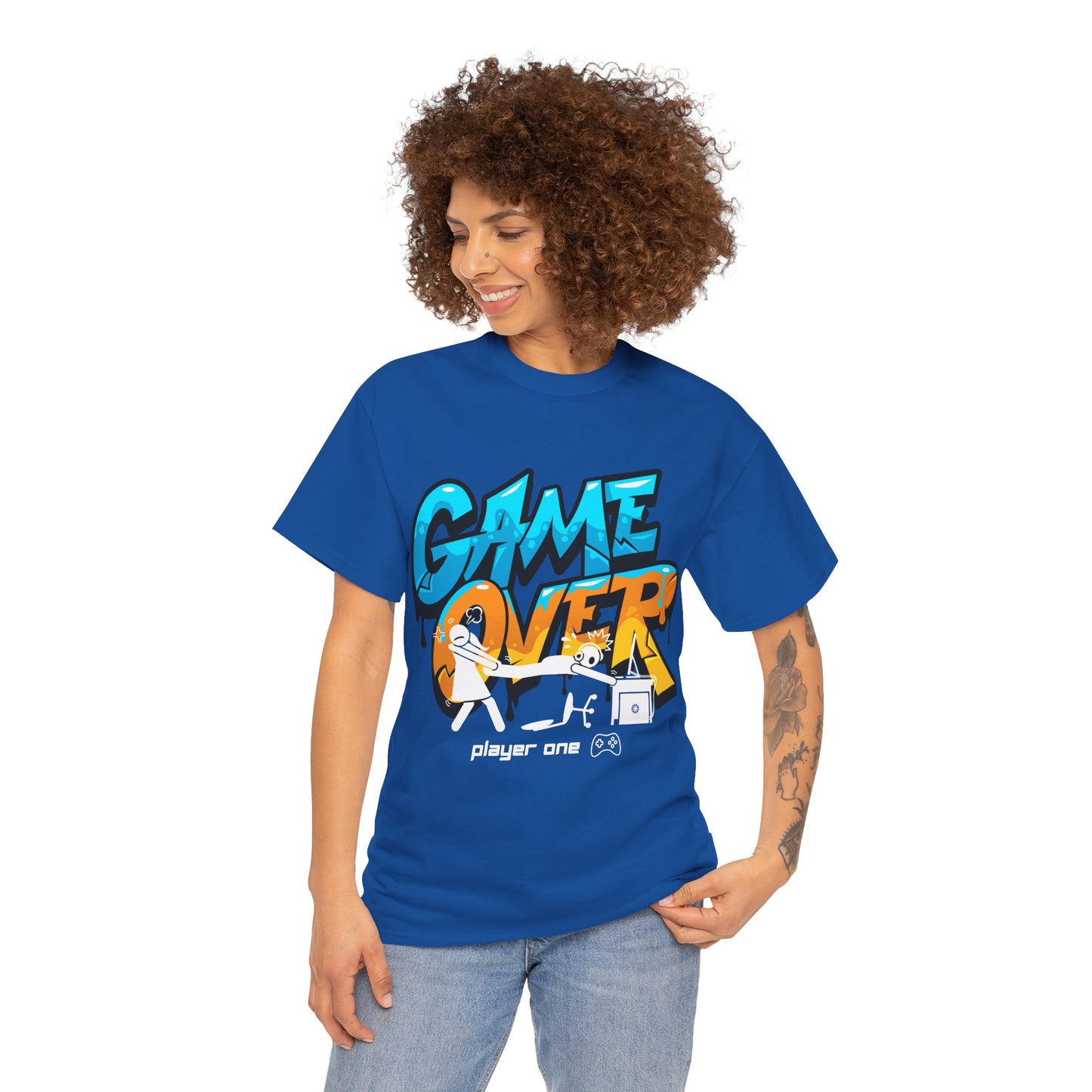 Game Over T-Shirt, Gamer Tee 100% Cotton, 5 Colours, AUS-USA-CAN warehouse, Free post.