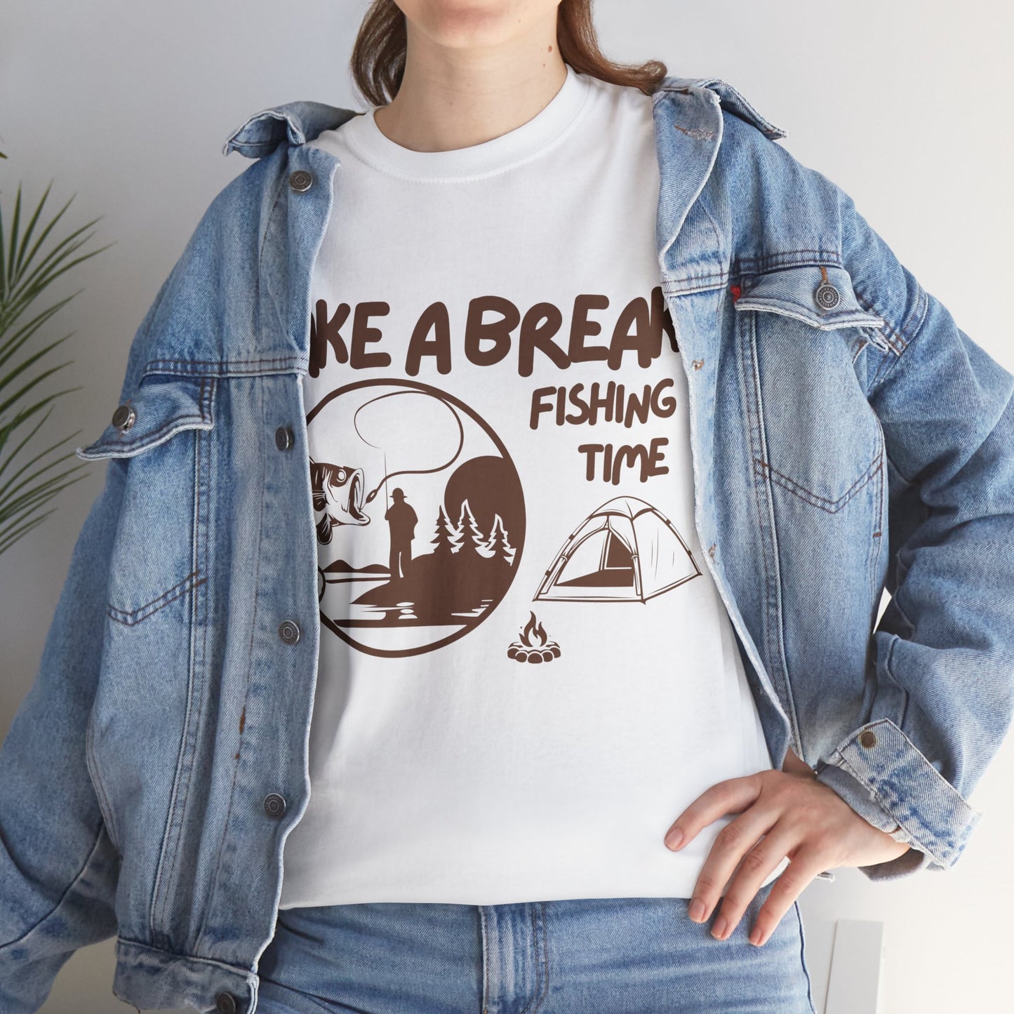 Take a Brake T-shirt. Fishing T-shirt, Unisex Heavy Cotton Tee, Top quality Cotton. 7 colours, AU warehouse.