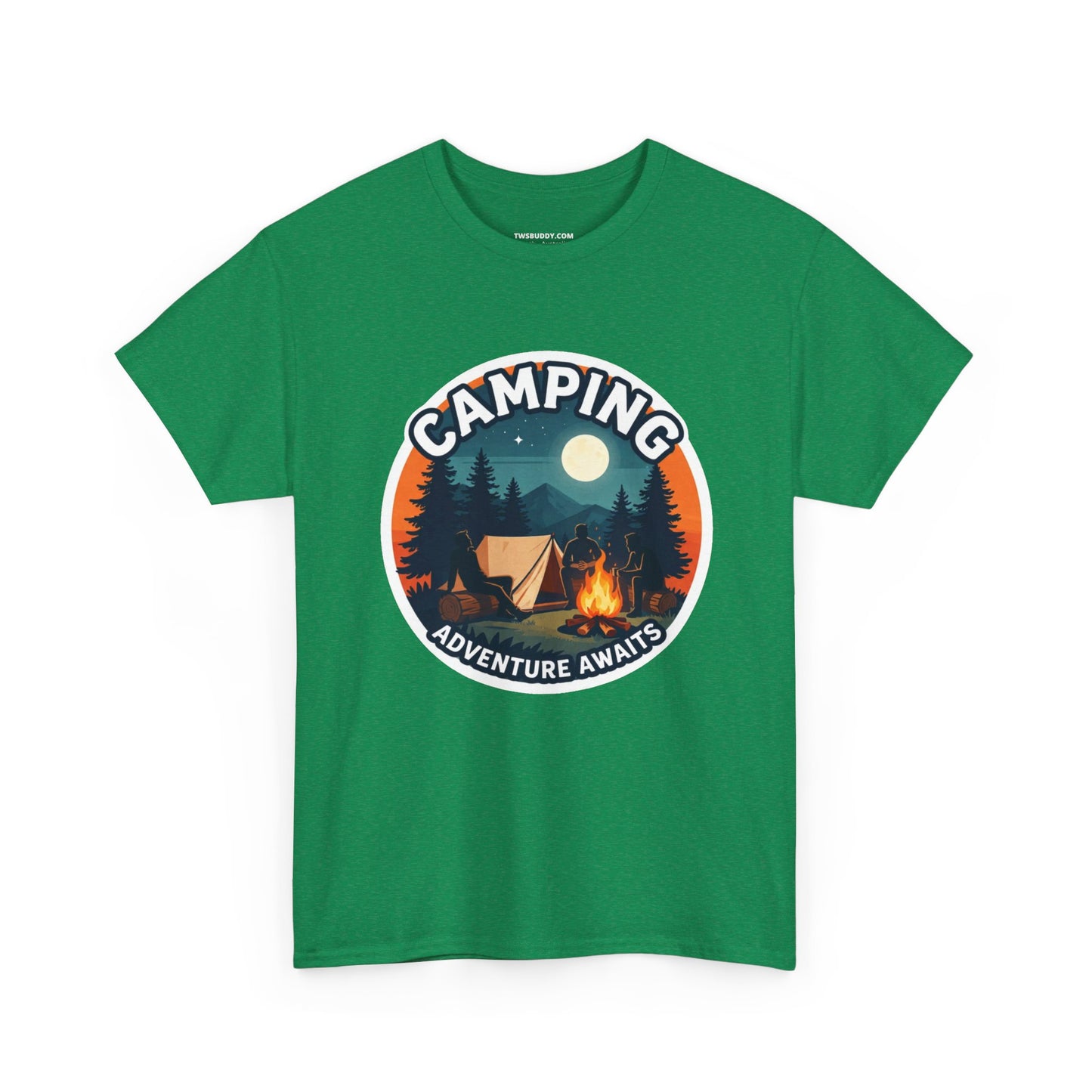 Vintage Camping T-Shirt, 100% Cotton Graphic Tee for Outdoor Lovers & Holiday Trips.