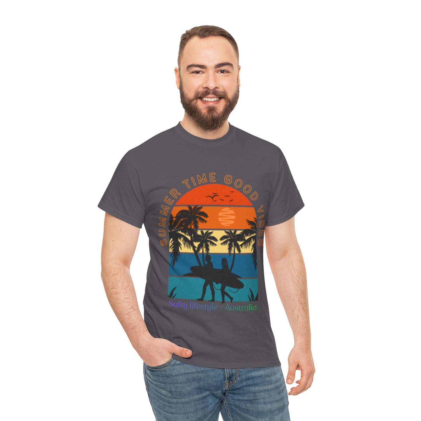 Salty lifestyle T-shirt, Surfing T-shirt, Top quality cotton, 4 Colours, different sizes, AUS Post.