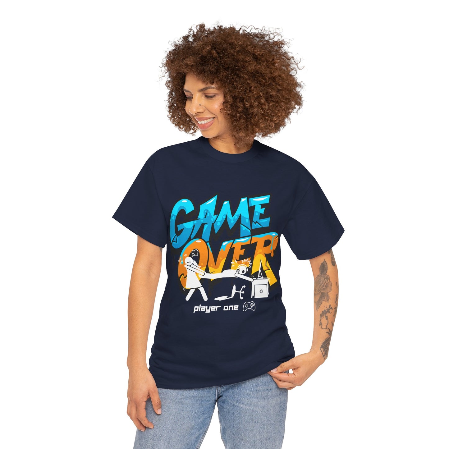 Game Over T-Shirt, Gamer Tee 100% Cotton, 5 Colours, AUS-USA-CAN warehouse, Free post.