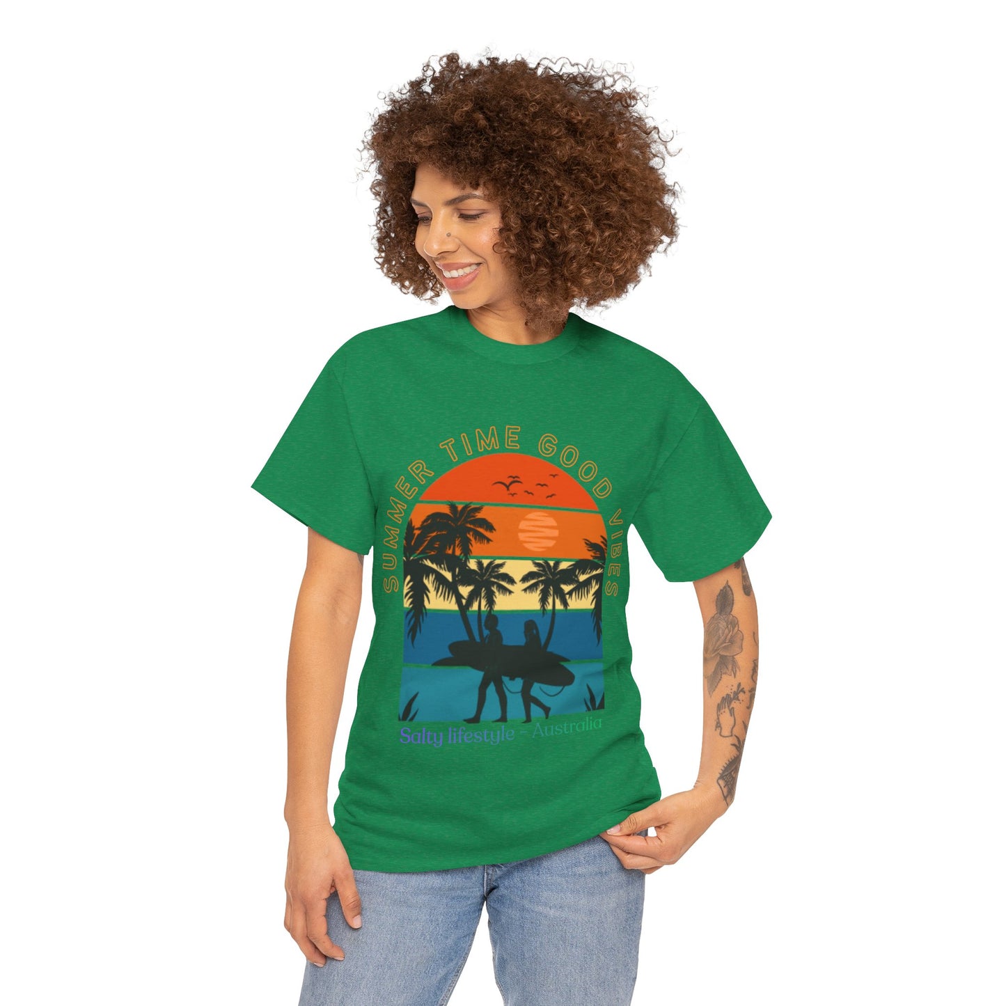 Salty lifestyle T-shirt, Surfing T-shirt, Top quality cotton, 4 Colours, different sizes, AUS Post.