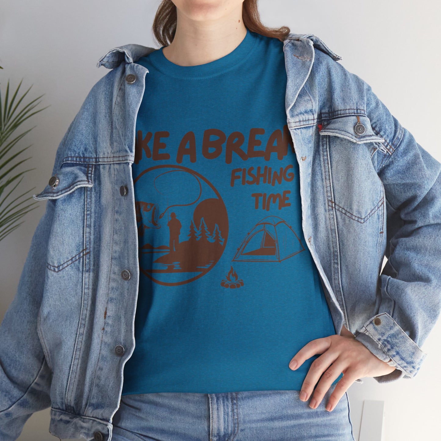 Take a Brake T-shirt. Fishing T-shirt, Unisex Heavy Cotton Tee, Top quality Cotton. 7 colours, AU warehouse.
