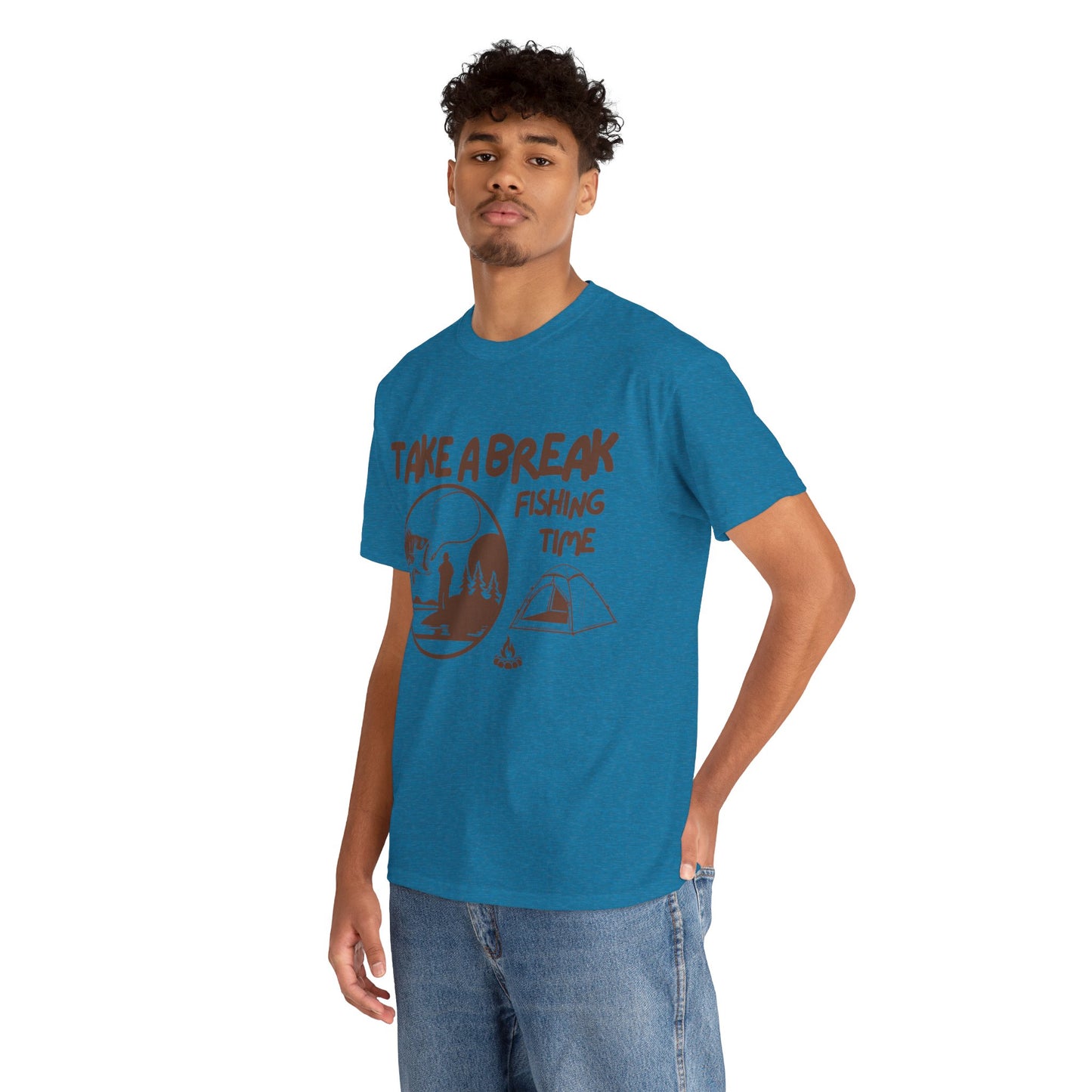Take a Brake T-shirt. Fishing T-shirt, Unisex Heavy Cotton Tee, Top quality Cotton. 7 colours, AU warehouse.