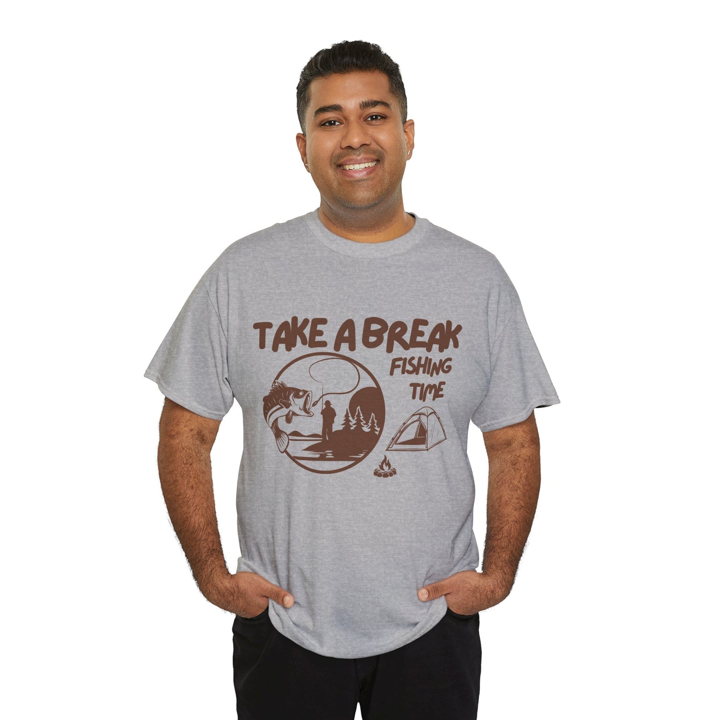 Take a Brake T-shirt. Fishing T-shirt, Unisex Heavy Cotton Tee, Top quality Cotton. 7 colours, AU Post..