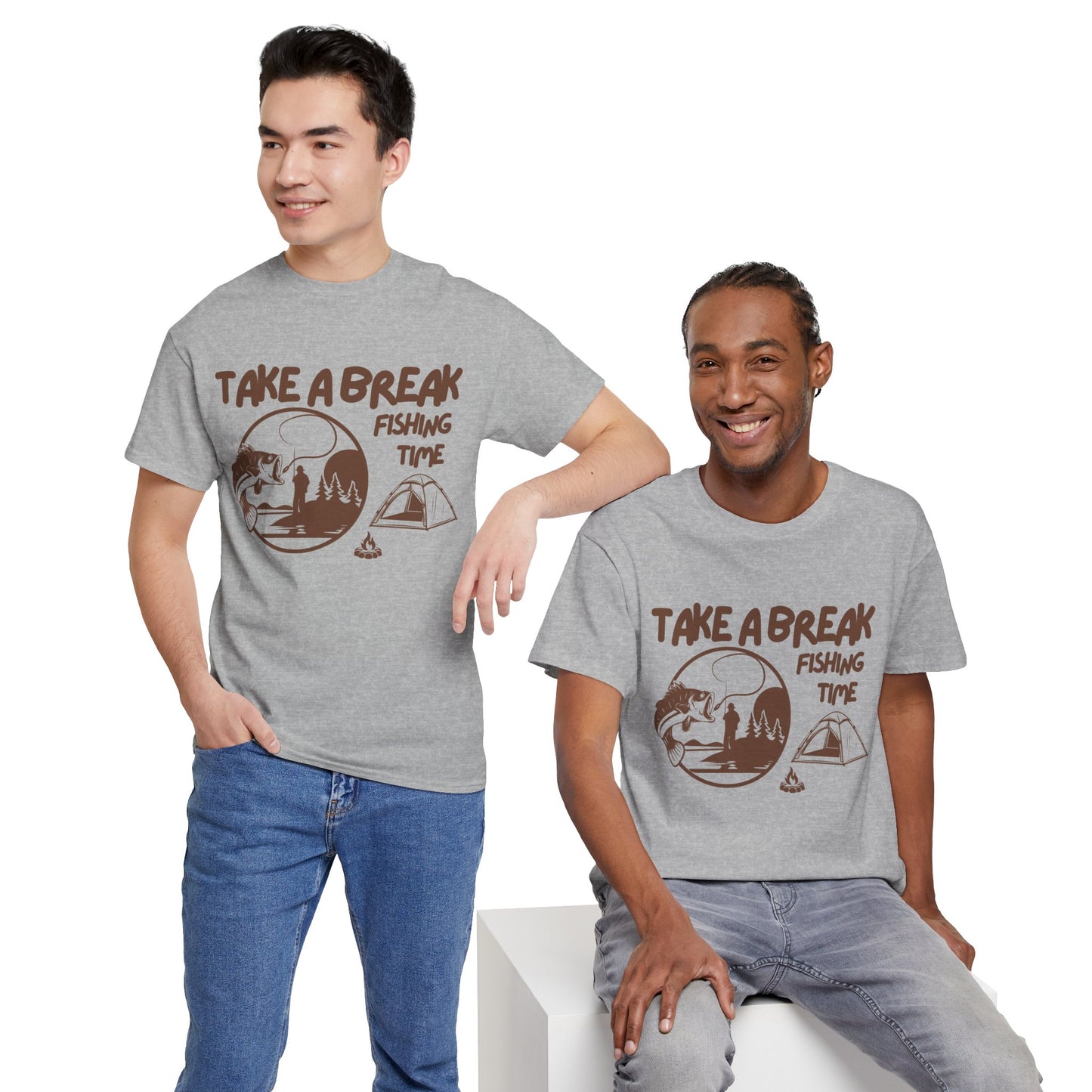 Take a Brake T-shirt. Fishing T-shirt, Unisex Heavy Cotton Tee, Top quality Cotton. 7 colours, AU Post..