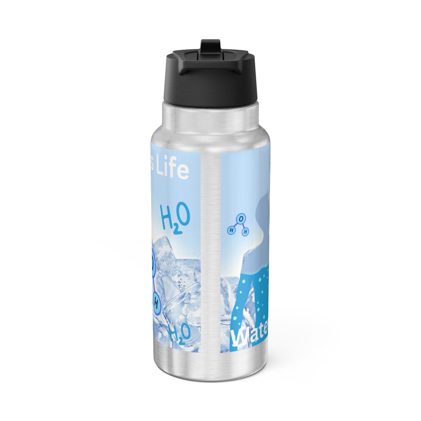 Water Bottle or Favourite Beverage, Icy Cubes 32oz