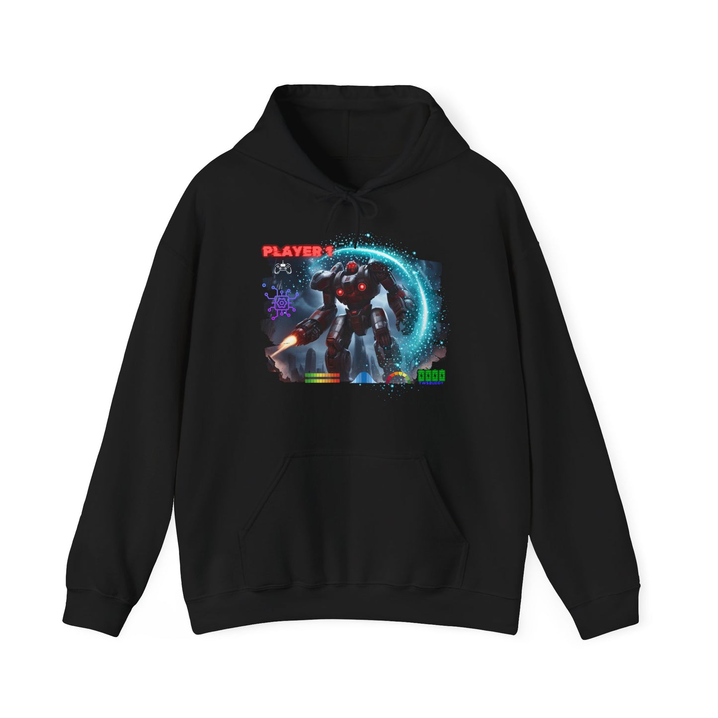 Player 1 Hoodie, Gaming Heavy Blend Hoodie, 3 colours, AUS-USA warehouse.