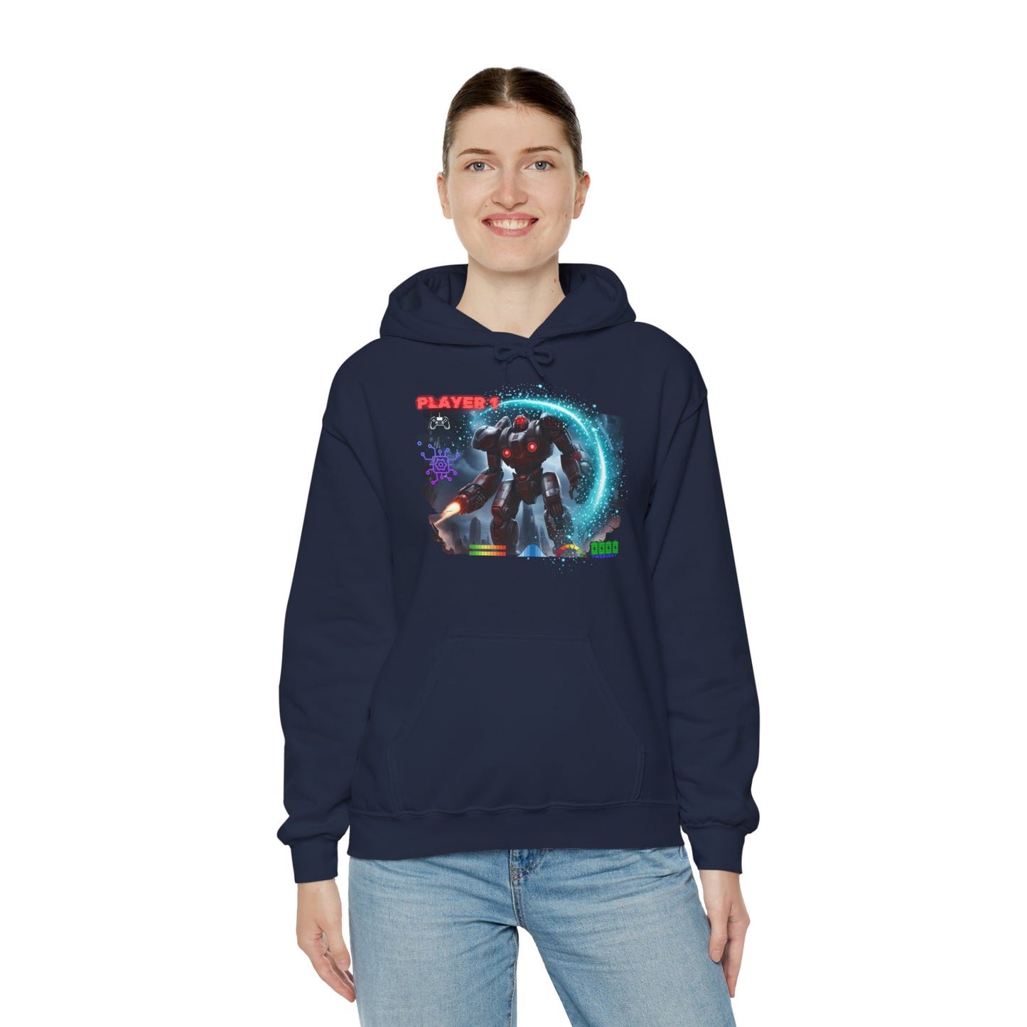 Player 1 Hoodie, Gaming Heavy Blend Hoodie, 3 colours, AUS-USA warehouse.