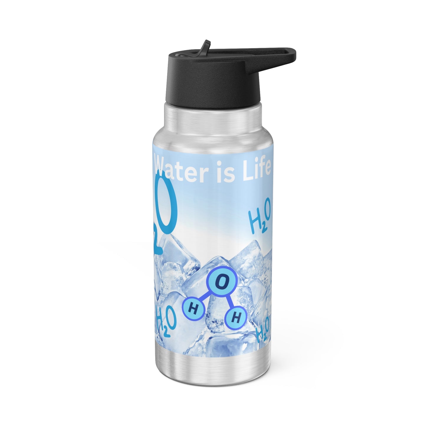 Water Bottle or Favourite Beverage, Icy Cubes 32oz
