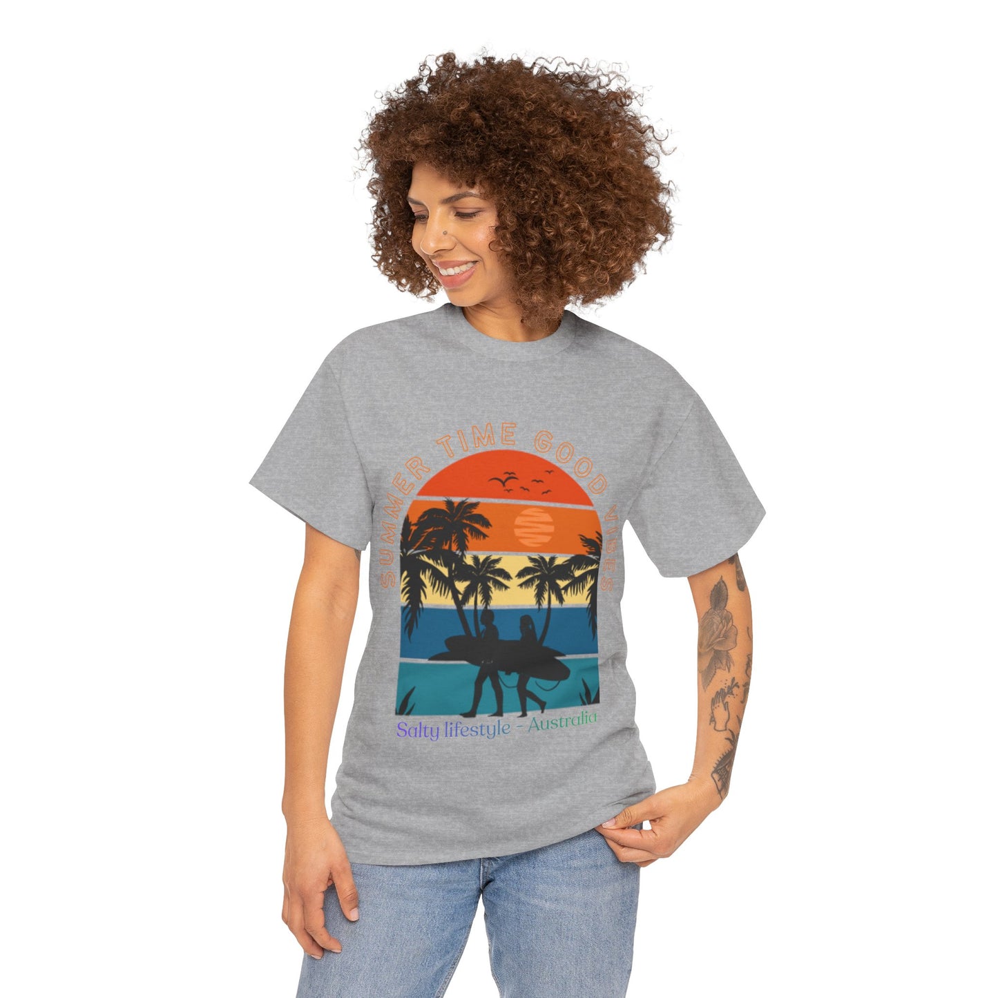 Salty lifestyle T-shirt, Surfing T-shirt, Top quality cotton, 4 Colours, different sizes, AUS Post.