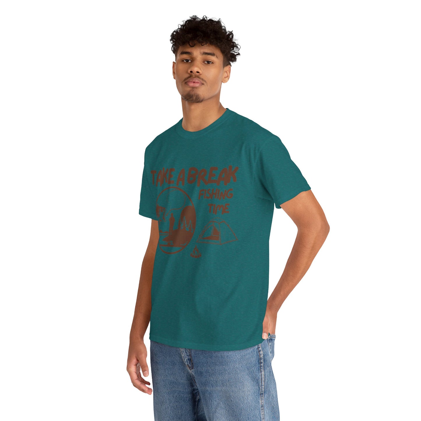 Take a Brake T-shirt. Fishing T-shirt, Unisex Heavy Cotton Tee, Top quality Cotton. 7 colours, AU warehouse.