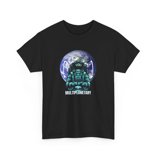 Multiplanetary T-Shirt, Astronaut T-Shirt, Gaming Tee 100% Cotton, 4 Colours, AUS - USA warehouse, free post.