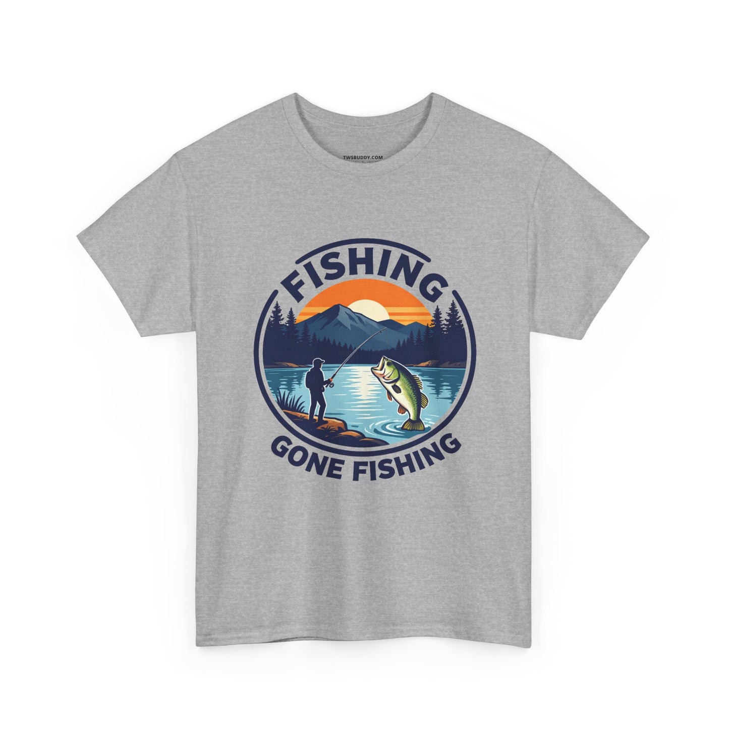 Fishing T-shirt, Gone fishing T-shirt, Top quality cotton, 4 colours, different sizes, AU warehouse.