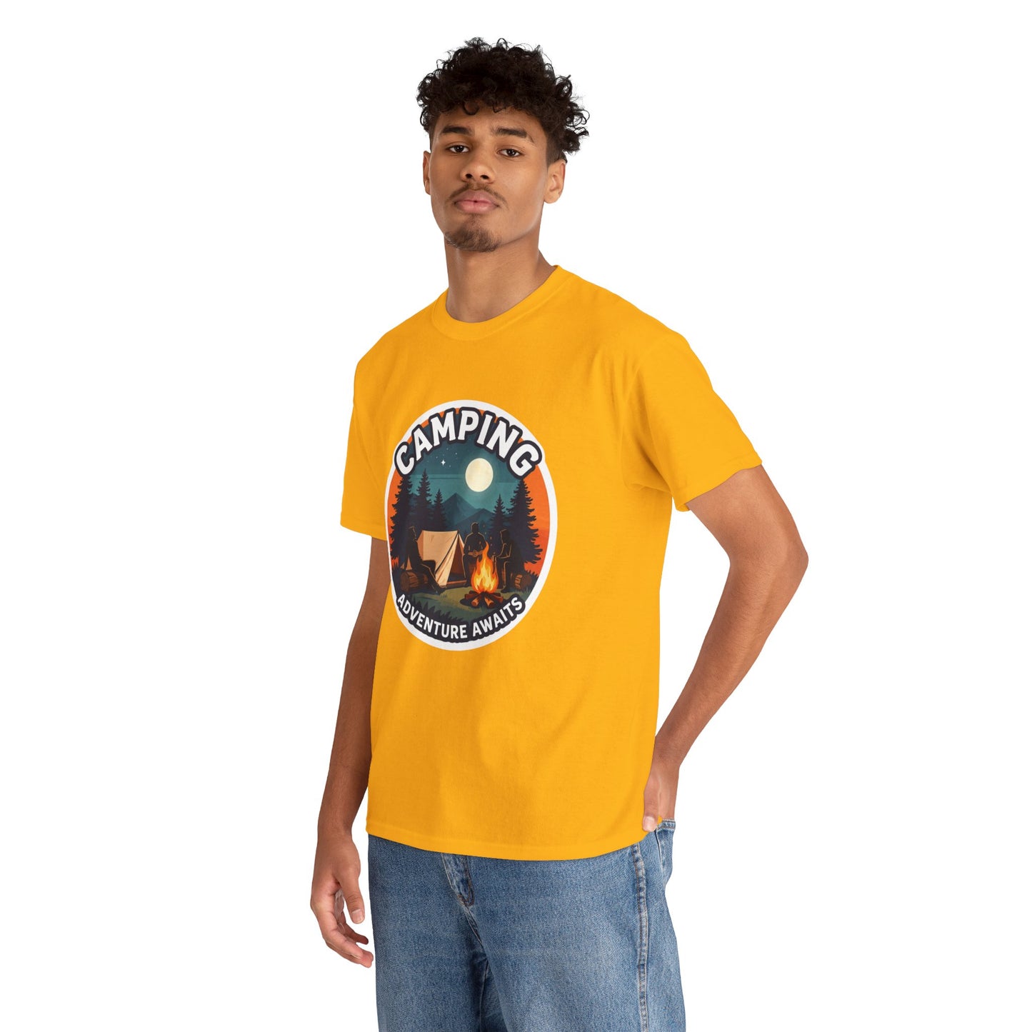 Vintage Camping T-Shirt, 100% Cotton Graphic Tee for Outdoor Lovers & Holiday Trips.