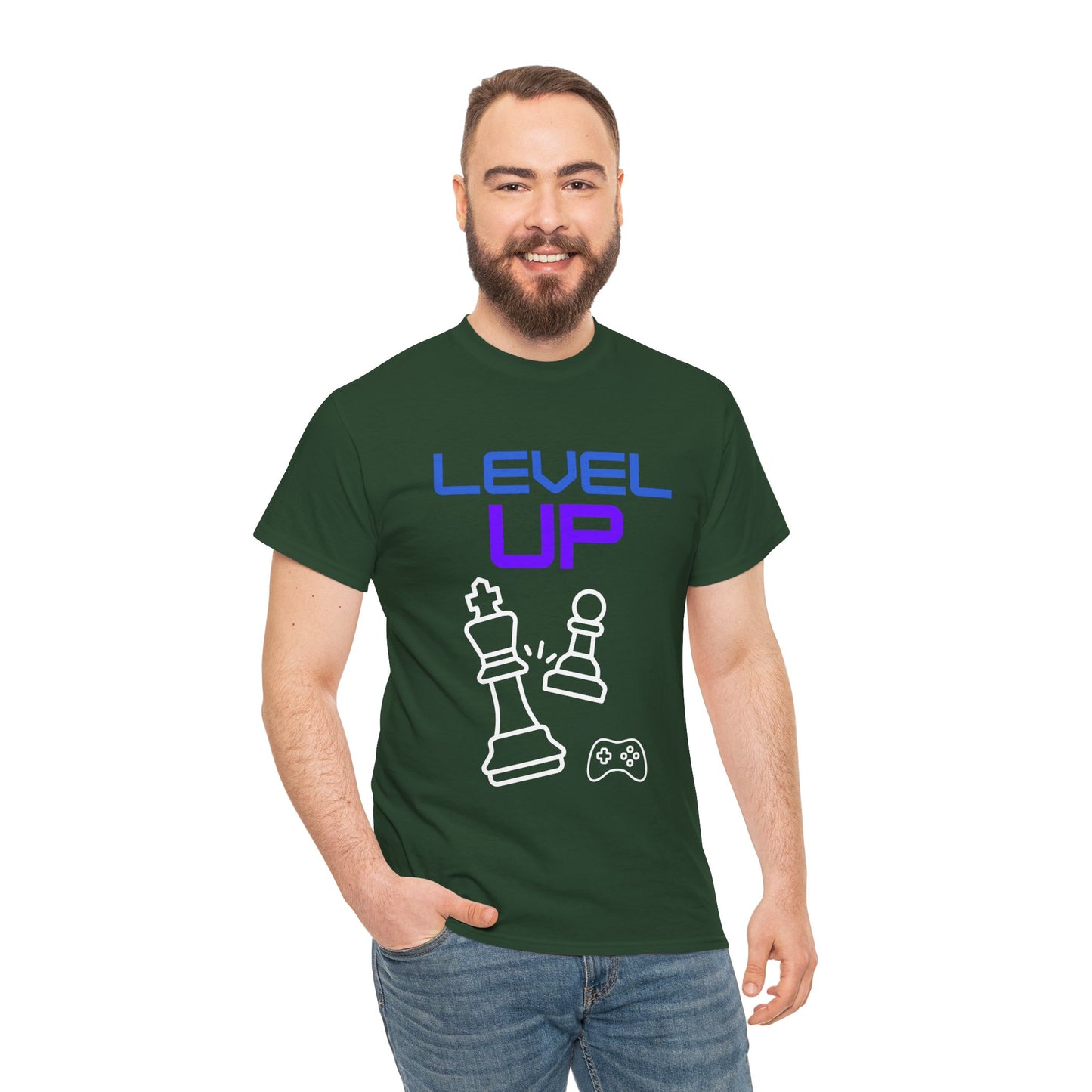 Level Up T-Shirt, Gamer Tee 100% Cotton, 3 Colours, AUS - USA - CAN warehouse, free post.