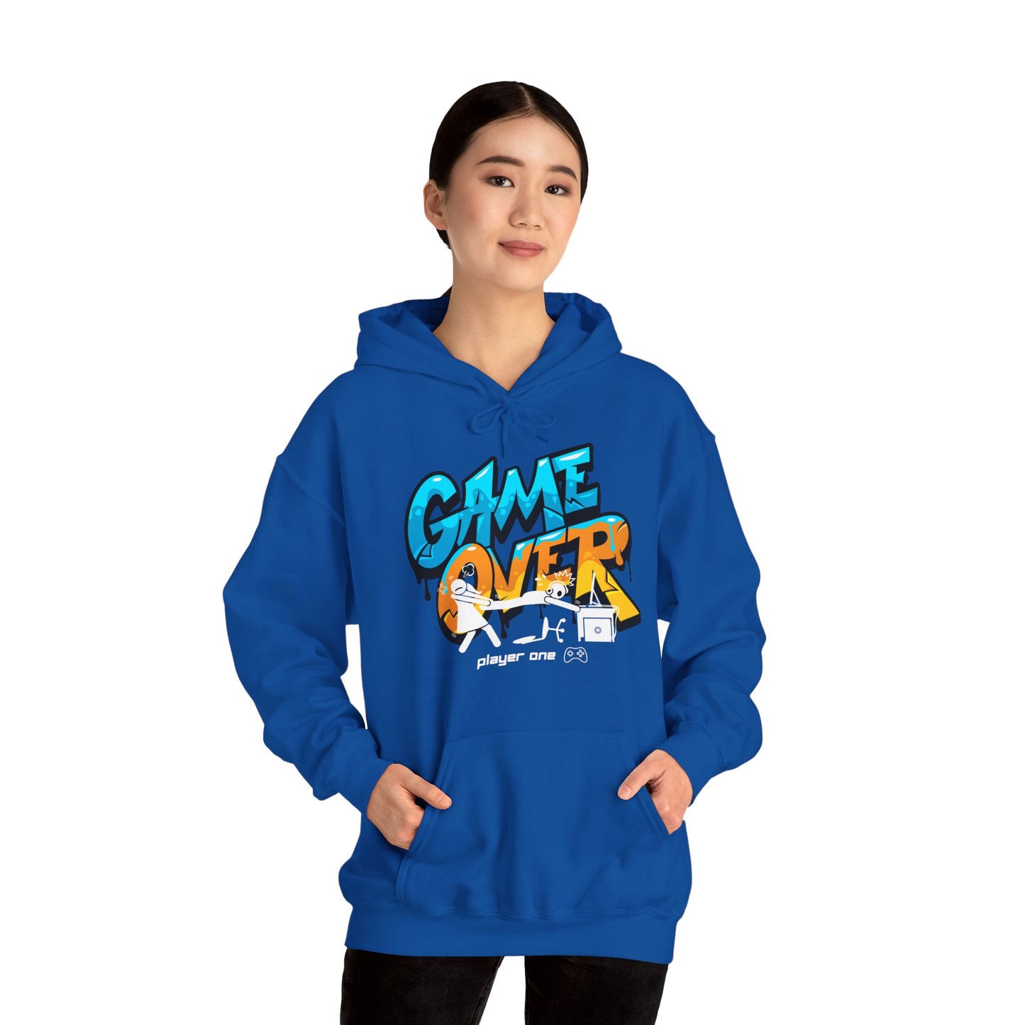 Game Over Hoodie, Gamer Hoodie, Gaming Unisex Heavy Blend™ Hooded Sweatshirt, 4 colours, AUS-USA-CAN warehouses, Free post.