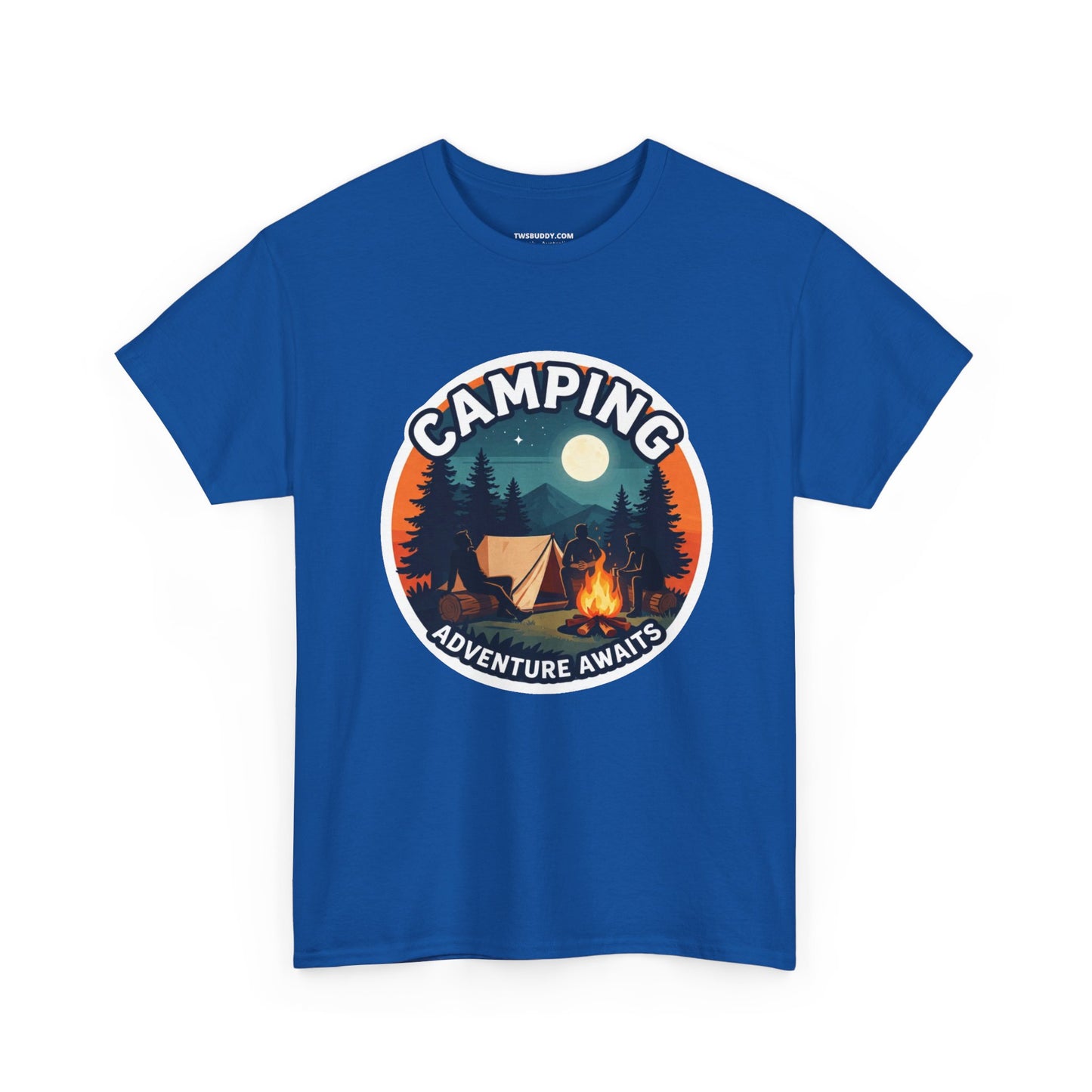 Vintage Camping T-Shirt, 100% Cotton Graphic Tee for Outdoor Lovers & Holiday Trips.