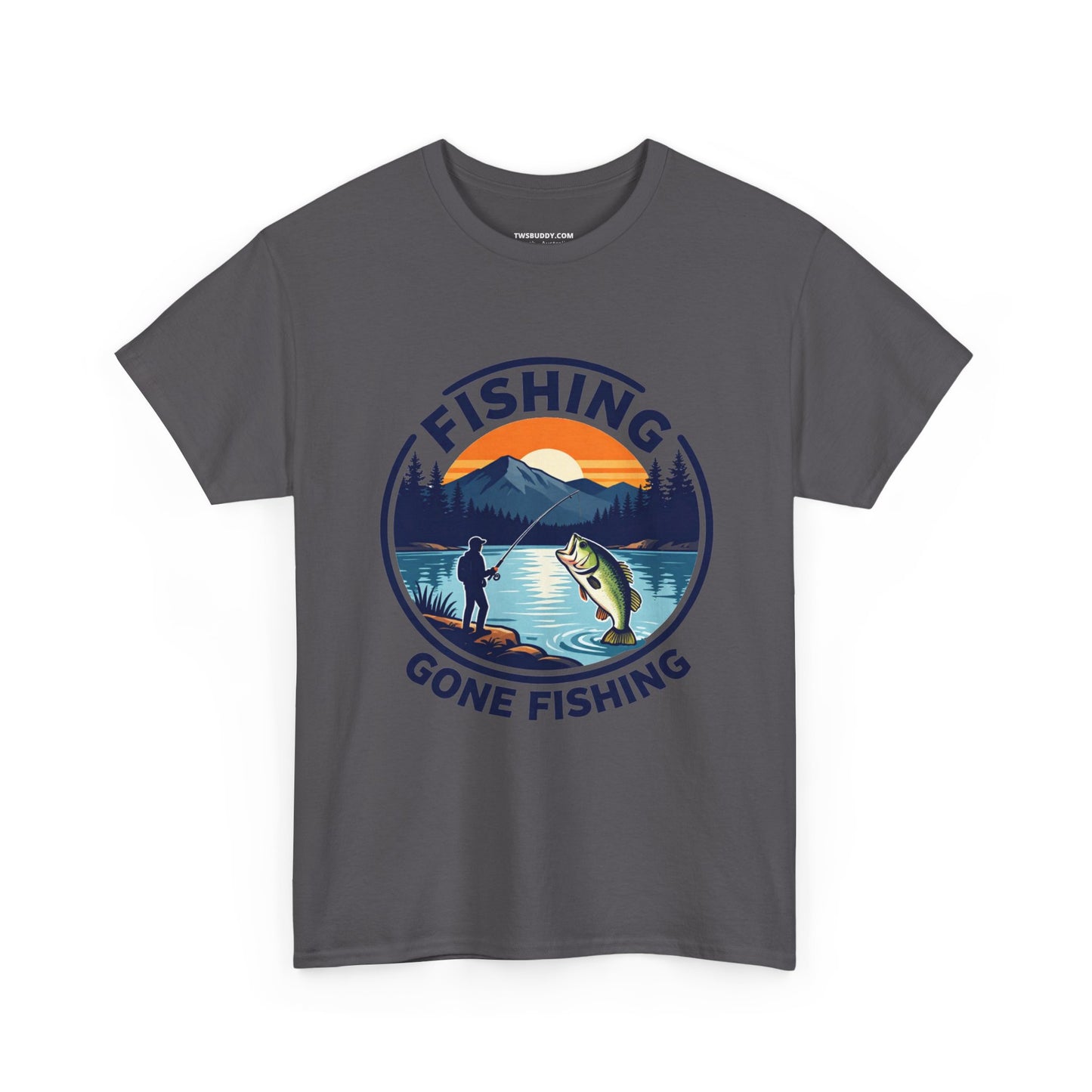 Fishing T-shirt, Gone fishing T-shirt, Top quality cotton, 4 colours, different sizes, AU warehouse.