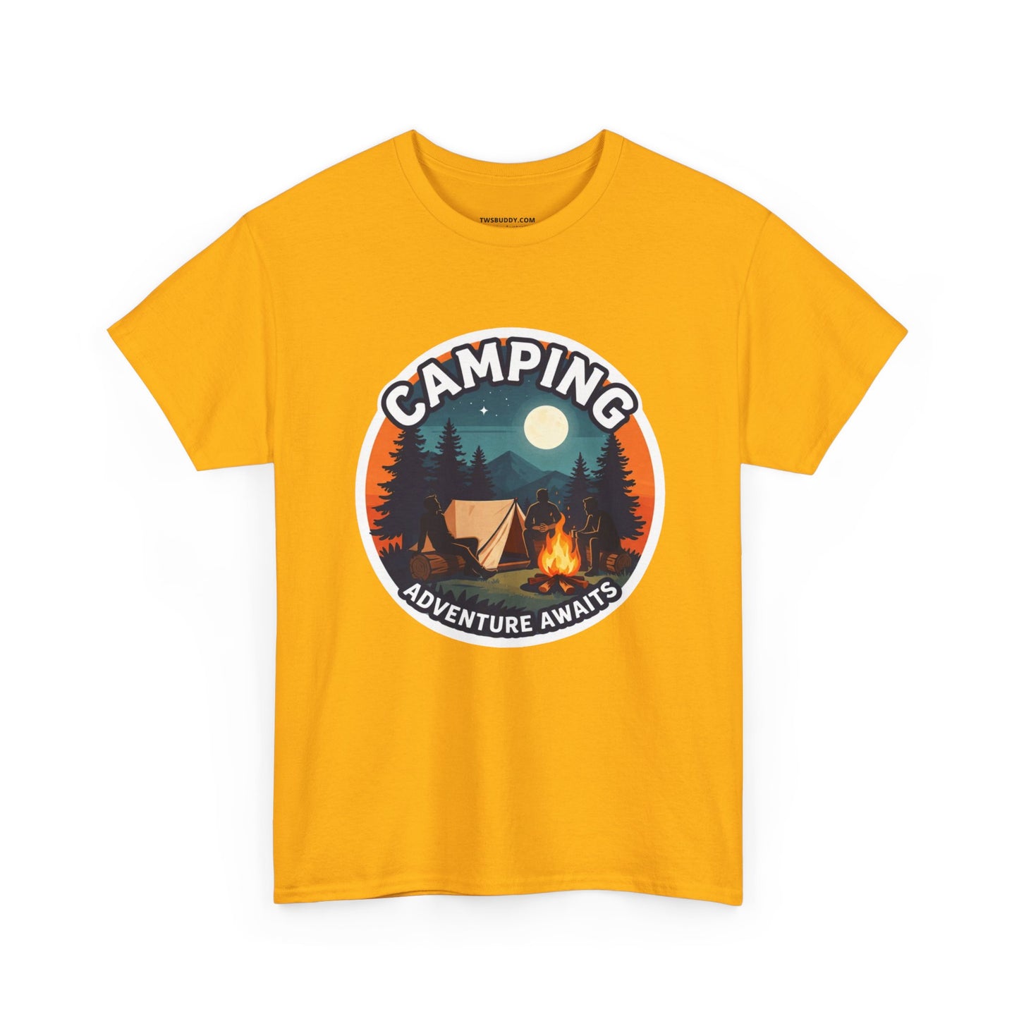 Vintage Camping T-Shirt, 100% Cotton Graphic Tee for Outdoor Lovers & Holiday Trips.