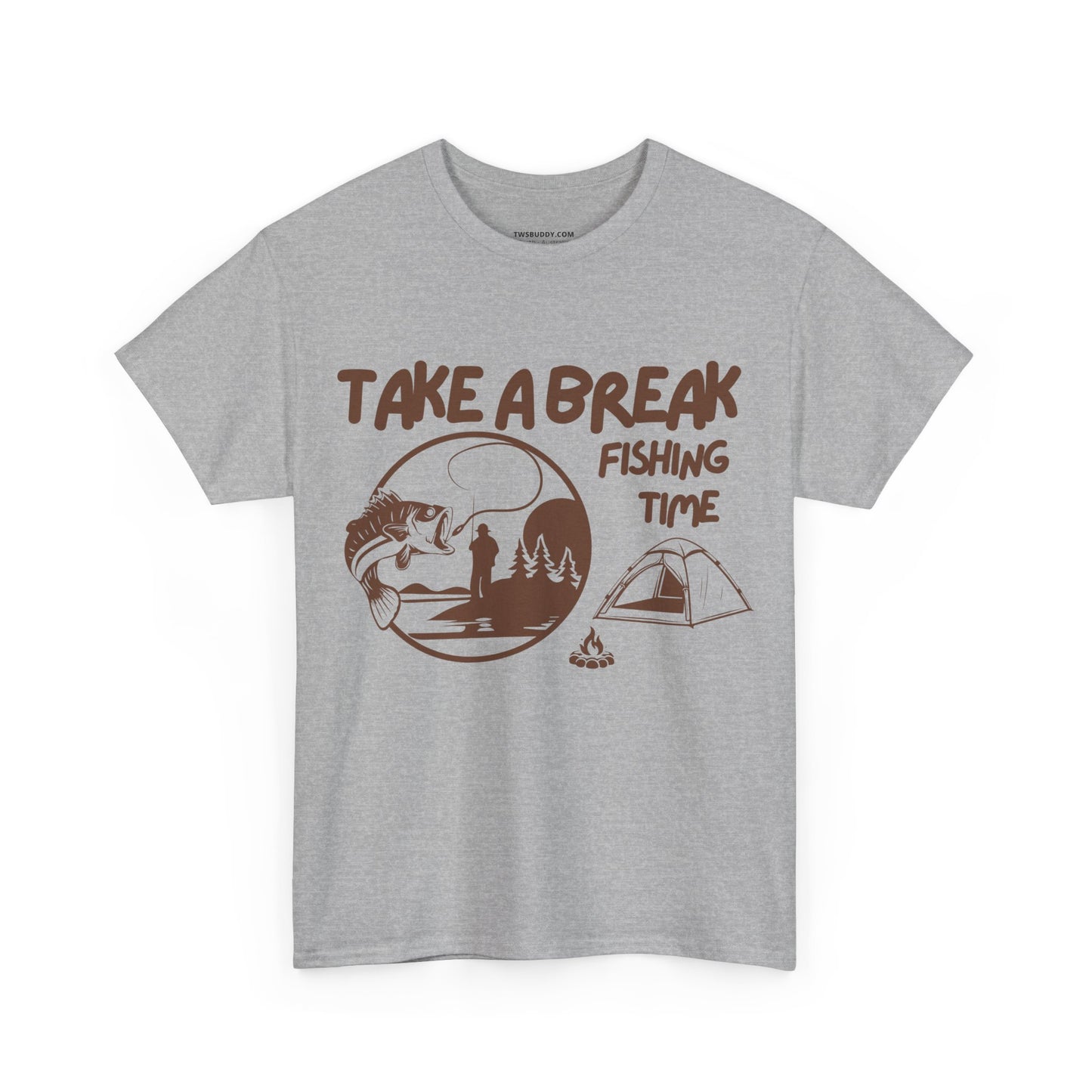 Take a Brake T-shirt. Fishing T-shirt, Unisex Heavy Cotton Tee, Top quality Cotton. 7 colours, AU warehouse.